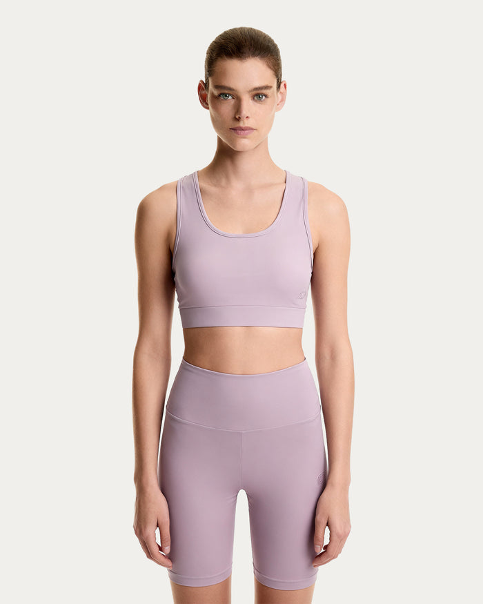 Leggings ciclista Eva - rosa a vita alta