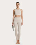 Leggings Eva - beige a vita alta