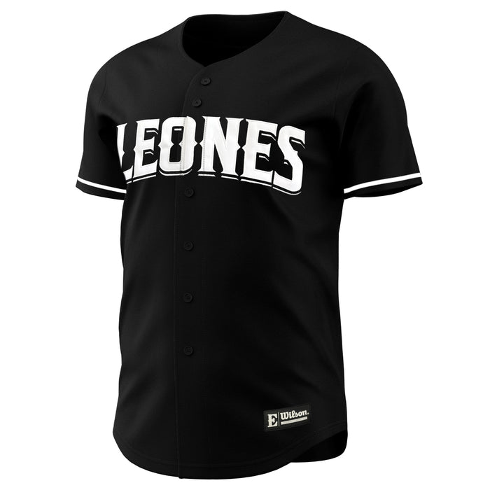 Leones del Escogido Jersey | Wilson Black Button-Up | LIDOM Baseball Peligro Sports