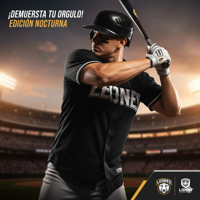 Leones del Escogido Jersey | Wilson Black Button-Up | LIDOM Baseball Peligro Sports