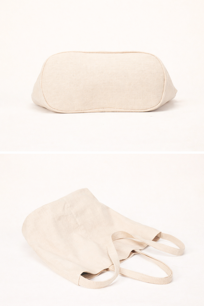 Lightweight Ramie Canvas Large Tote Bag LINTICO