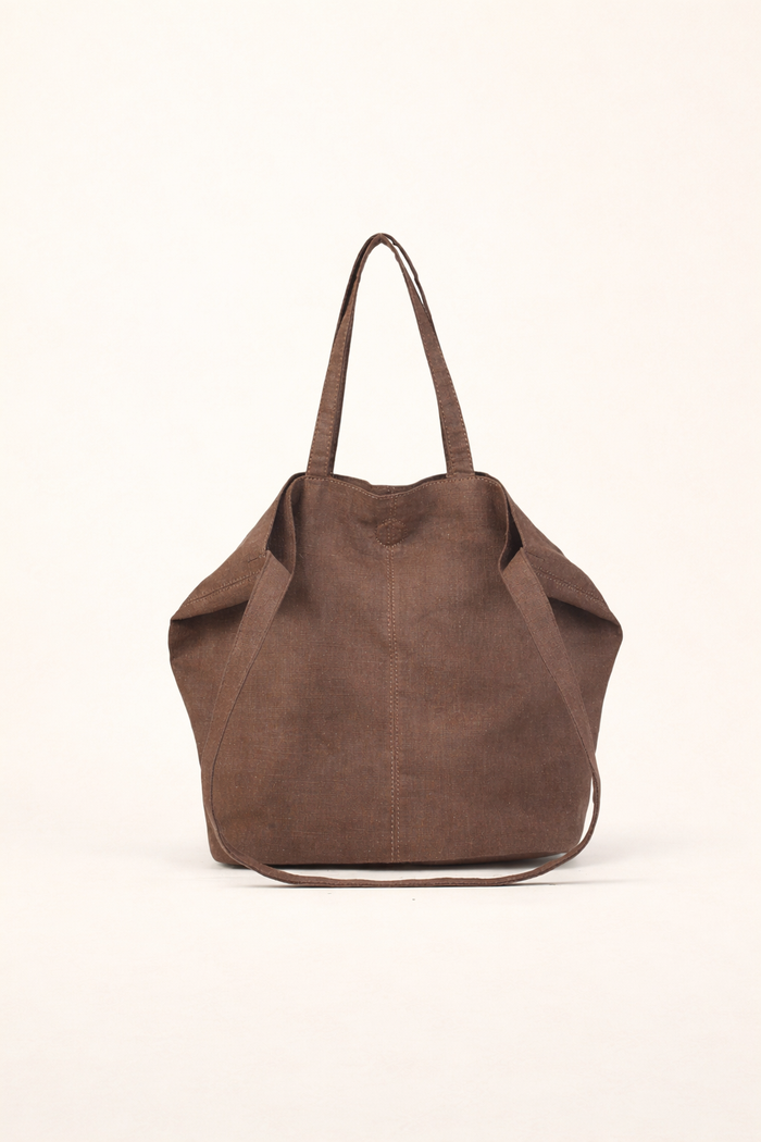 Lightweight Ramie Canvas Large Tote Bag LINTICO