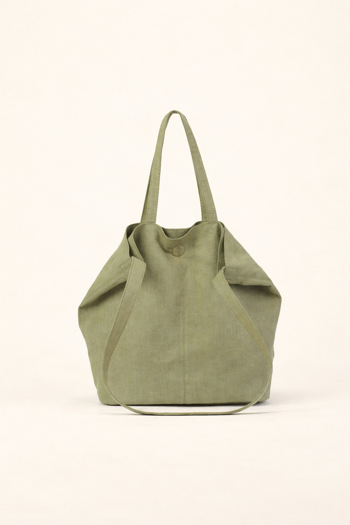 Lightweight Ramie Canvas Large Tote Bag LINTICO