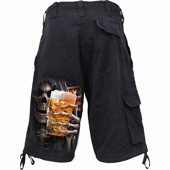 LIVE LOUD - Vintage Cargo Shorts Black Spiral USA