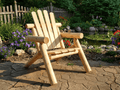 Log Wooden Deck Chair Cedar Creek Rustic Furniture