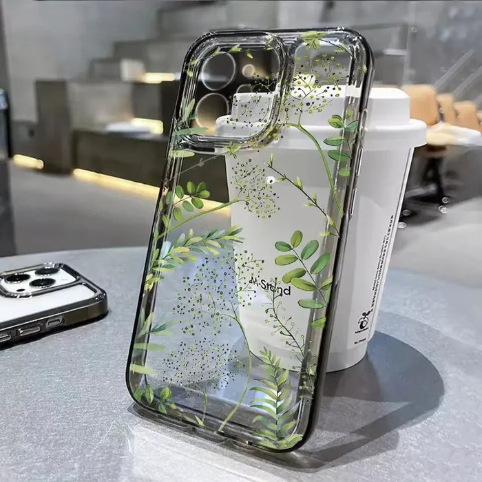 Lotus Flower Transparent Phone Case For iPhone PhoneShells
