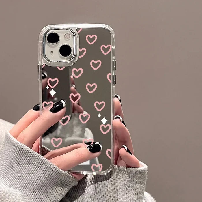 Love Heart Mirror Phone Case PhoneShells