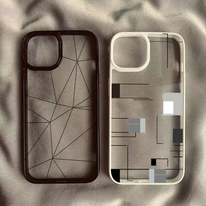Lrregular Lines Creative Geometry Shockproof Clear Phone Case PhoneShells