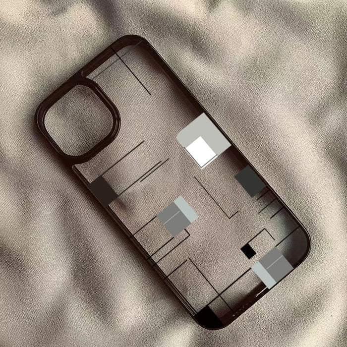 Lrregular Lines Creative Geometry Shockproof Clear Phone Case PhoneShells