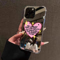 Lucky Love Pattern Mirror Acrylic Phone Case PhoneShells