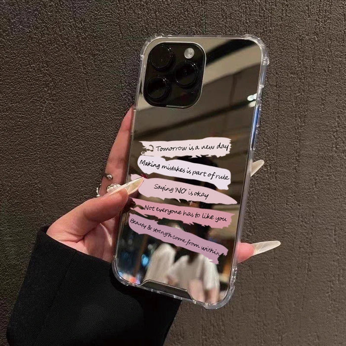 Lucky Love Pattern Mirror Acrylic Phone Case PhoneShells