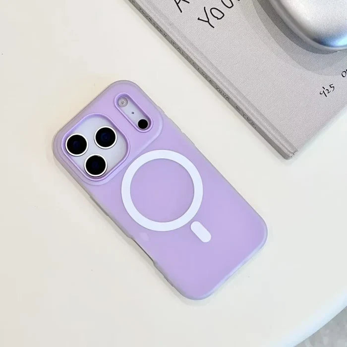 Luxury 2 IN 1 Soft Silicone For magsafe Wireless Charging Phone Case For iPhone PhoneShells