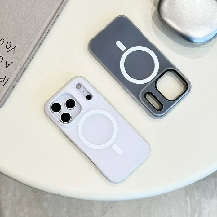 Luxury 2 IN 1 Soft Silicone For magsafe Wireless Charging Phone Case For iPhone PhoneShells