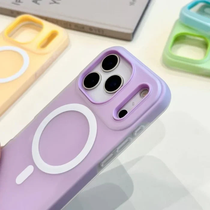 Luxury 2 IN 1 Soft Silicone For magsafe Wireless Charging Phone Case For iPhone PhoneShells
