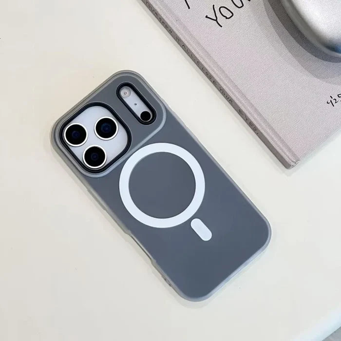 Luxury 2 IN 1 Soft Silicone For magsafe Wireless Charging Phone Case For iPhone PhoneShells