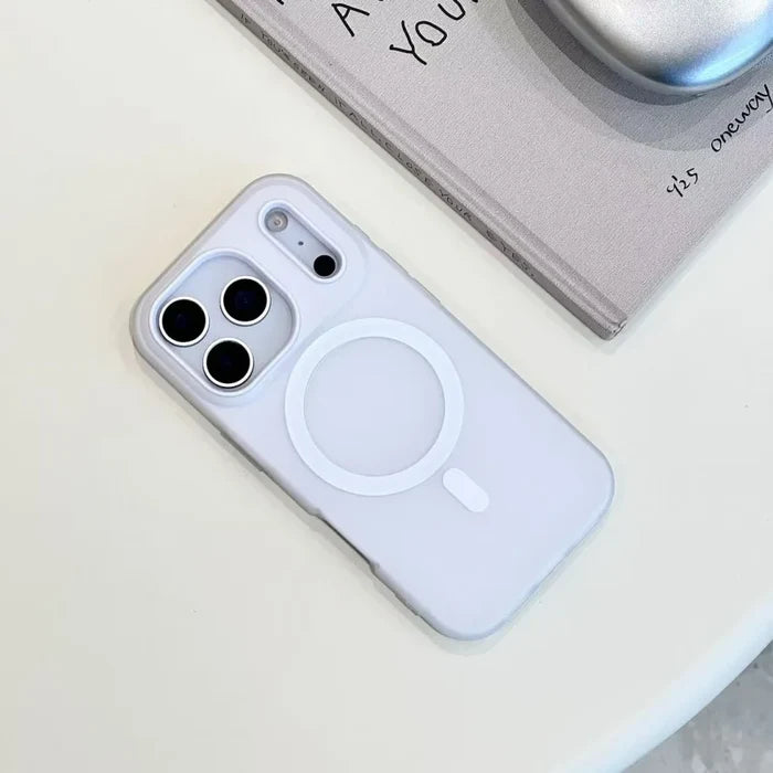 Luxury 2 IN 1 Soft Silicone For magsafe Wireless Charging Phone Case For iPhone PhoneShells