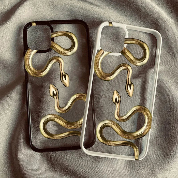 Luxury Black Gold Snake Phone Case PhoneShells