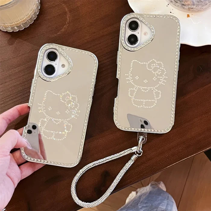 Luxury Bling Glitter Diamond Plating Hello Kitty Phone Case PhoneShells