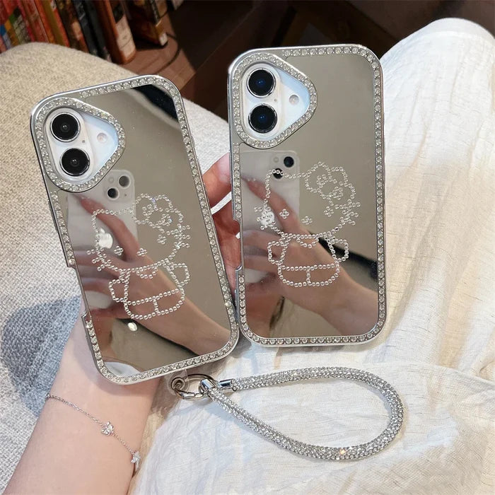 Luxury Bling Glitter Diamond Plating Hello Kitty Phone Case PhoneShells