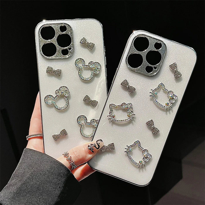Luxury Diamond Plating Cute Hello Kitty Phone Case PhoneShells