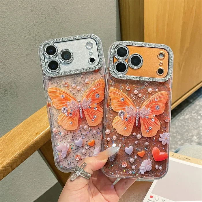 Luxury Diamond Sequins Butterfly Phone Case For iPhone PhoneShells