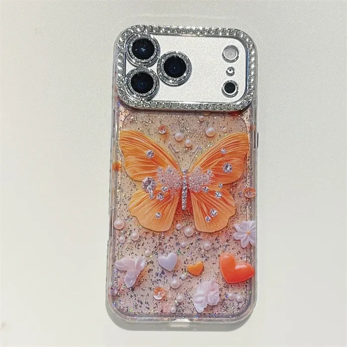 Luxury Diamond Sequins Butterfly Phone Case For iPhone PhoneShells