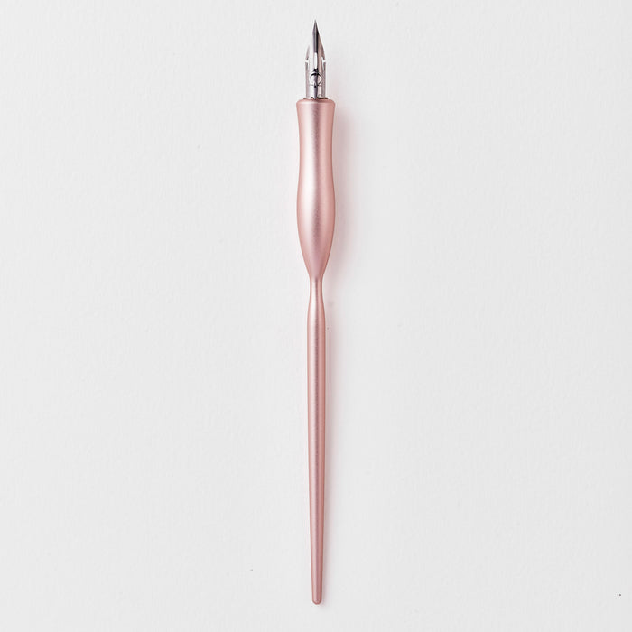 Flourish calligraphy pen with straight nib setting in Peony