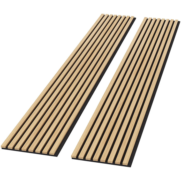 Luxury Natural Oak Acoustic Solid Wood Slat Wall Panels ( 2 Panels Per Box） HAUSVITA