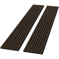 Luxury Smoked Walnut Acoustic Solid Wood Slat Wall Panels ( 2 Panels Per Box） HAUSVITA