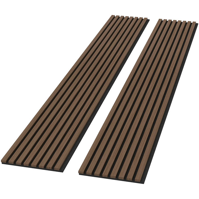 Luxury Walnut Acoustic Solid Wood Wall Panels ( 2 Panels Per Box ) HAUSVITA