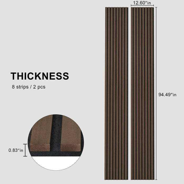 Luxury Walnut Acoustic Solid Wood Wall Panels ( 2 Panels Per Box ) HAUSVITA