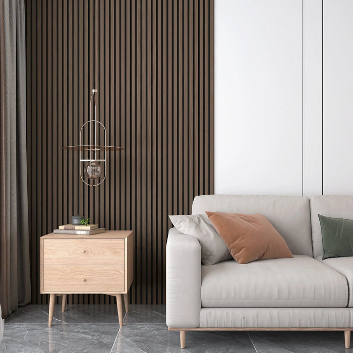 Luxury Walnut Acoustic Solid Wood Wall Panels ( 2 Panels Per Box ) HAUSVITA