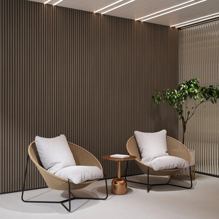 Luxury Walnut Acoustic Solid Wood Wall Panels ( 2 Panels Per Box ) HAUSVITA