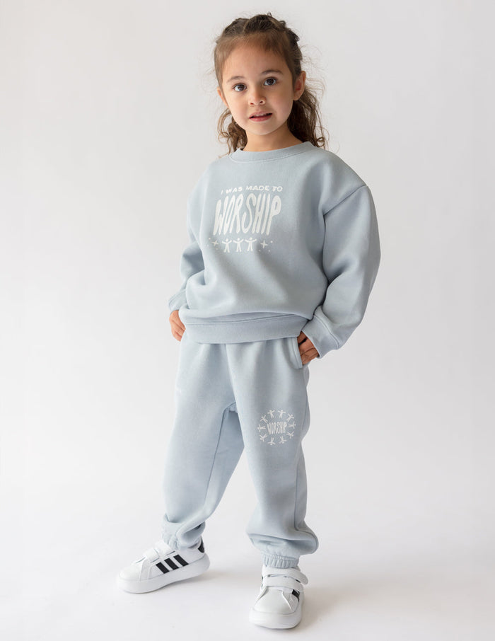 Made To Worship Kids Crewneck Elevated Faith