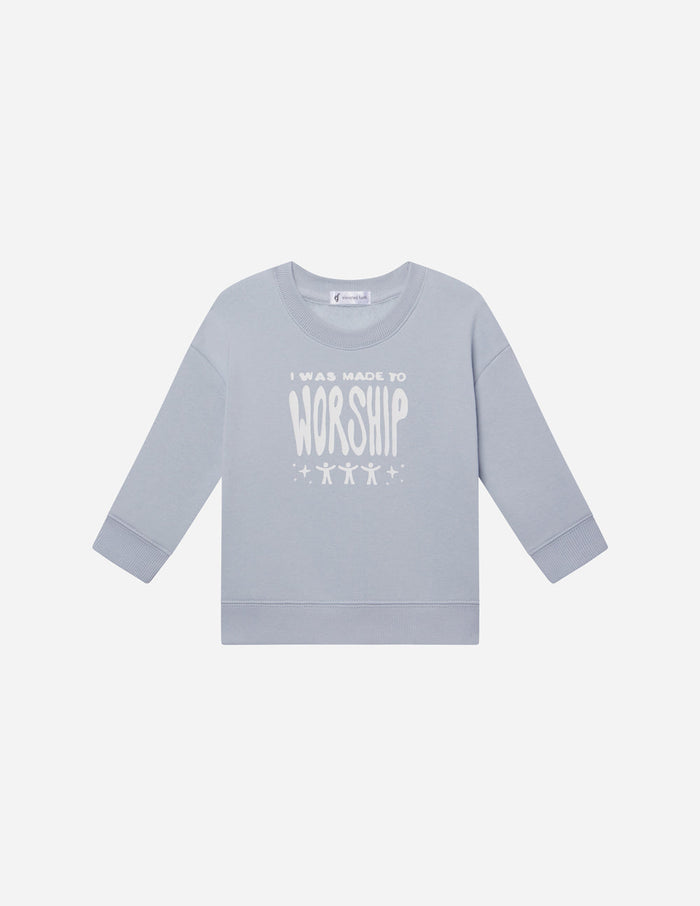 Made To Worship Kids Crewneck Elevated Faith