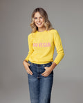 Maglione go vegan in cotone organico giallo vegano sostenibile