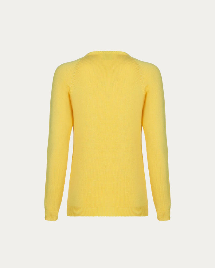 Maglione go vegan in cotone organico giallo vegano sostenibile