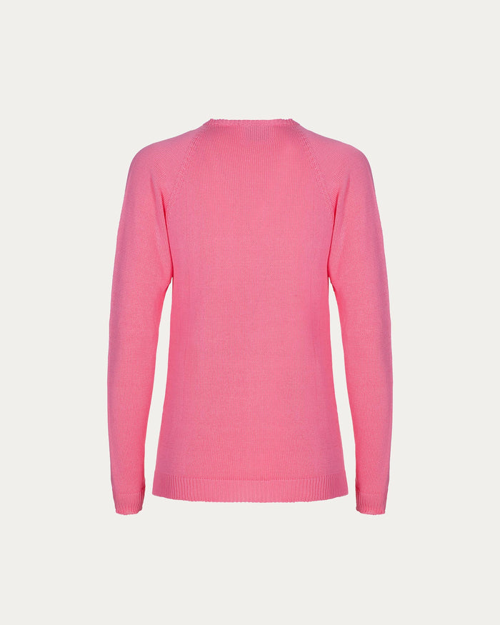 Maglione go vegan in cotone organico rosa vegano sostenibile