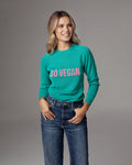 Maglione go vegan in cotone organico verde vegano sostenibile