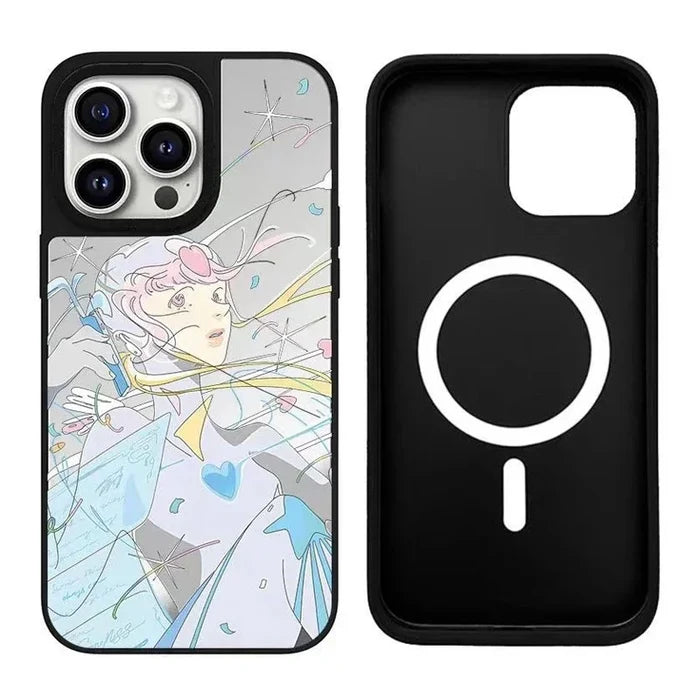 MagSafe Mirror Surface Anime Girl Case Phone Case PhoneShells