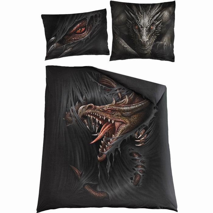 MAJESTIC DRACO - Double Duvet Cover + UK And EU Pillow case Spiral USA