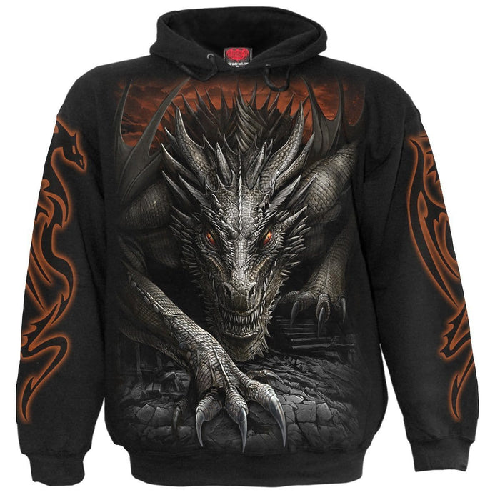 MAJESTIC DRACO - Hoody Black Spiral USA