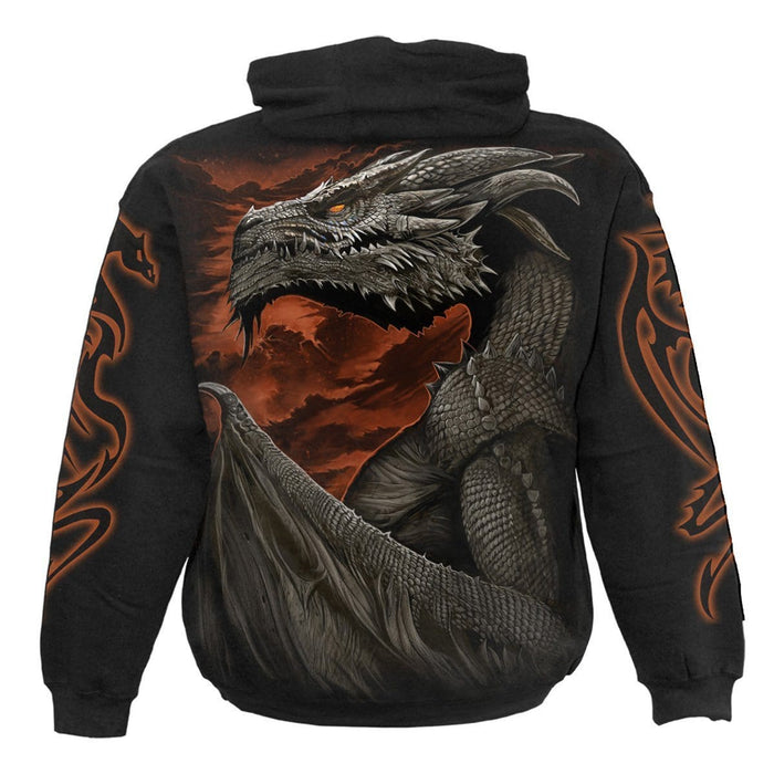 MAJESTIC DRACO - Hoody Black Spiral USA