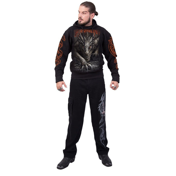 MAJESTIC DRACO - Hoody Black Spiral USA