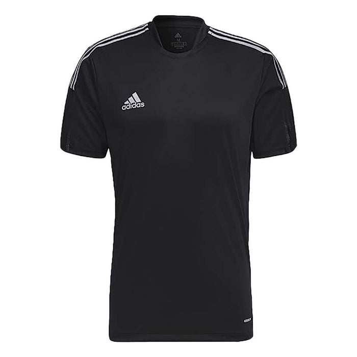 adidas Man's TIRO JSY Word R Tee - BLACK / WHITE runnwalk