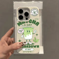 Matcha Milk Tea Lichee Leather Pattern Phone Case For iPhone PhoneShells