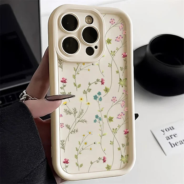 Matte Silicone Flower Phone Case PhoneShells