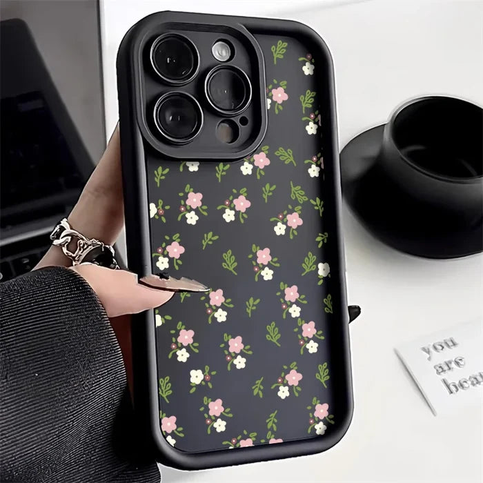 Matte Silicone Flower Phone Case PhoneShells