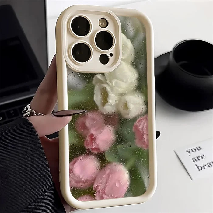 Matte Silicone Flower Phone Case PhoneShells
