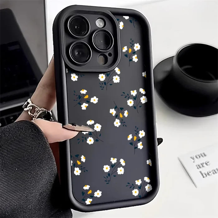 Matte Silicone Flower Phone Case PhoneShells